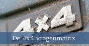 De 4x4 vragenmatrix